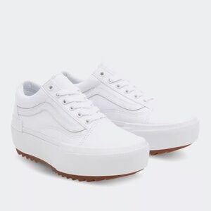 Vans Old Skool Stacked White Size 5 NWOT